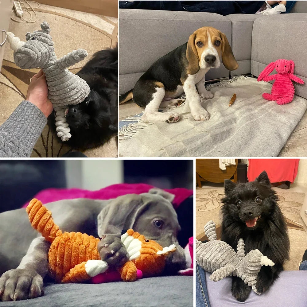 Squeaky Plush Animal Toy for Dogs β Tough & Fun