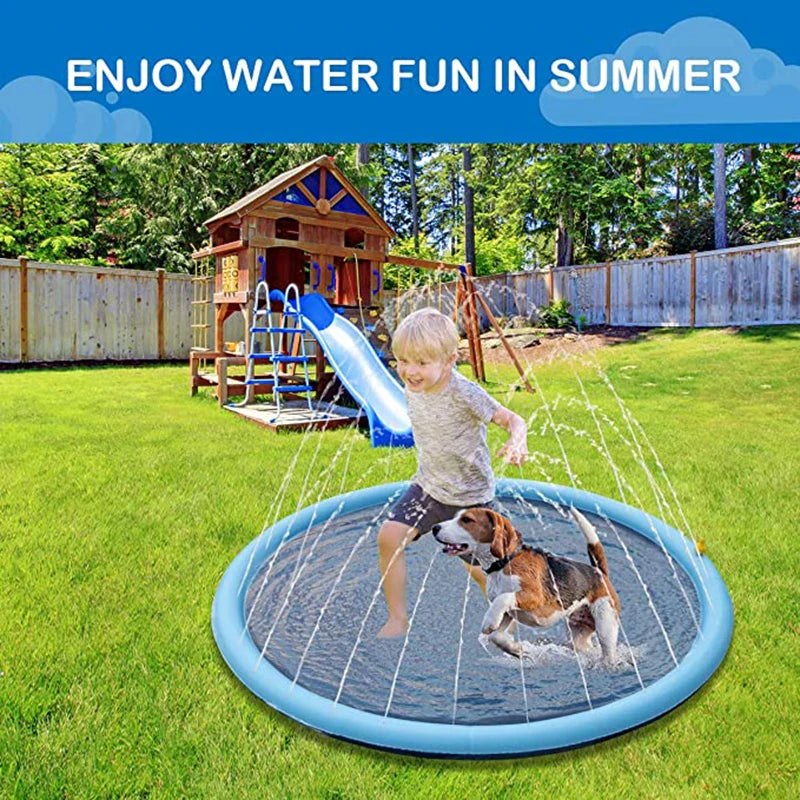 Outdoor Summer Dog Splash Sprinkler Pad