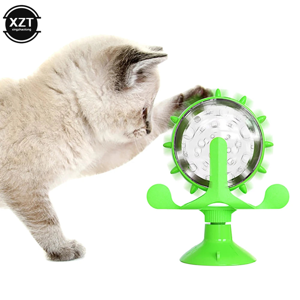 Spinning Interactive Treat Leaking Toy for Small Cats and Dogs