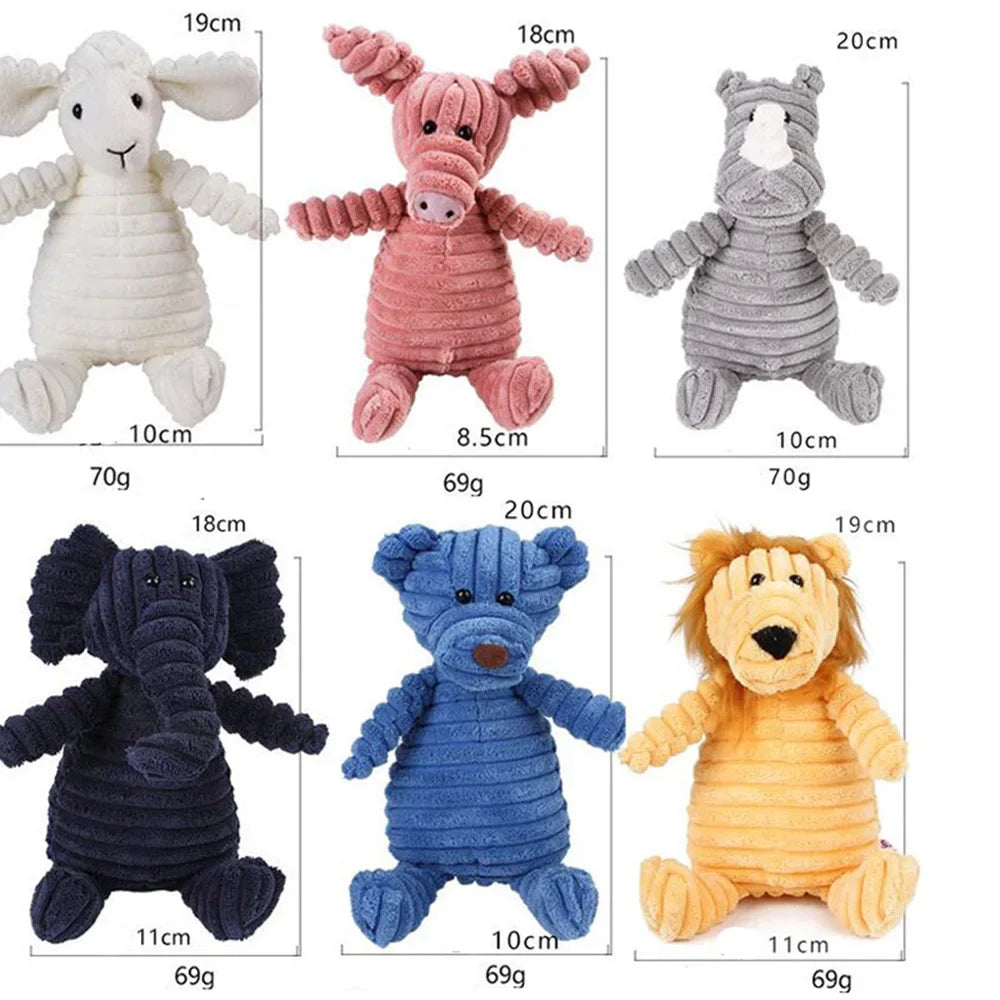 Squeaky Plush Animal Toy for Dogs – Tough & Fun