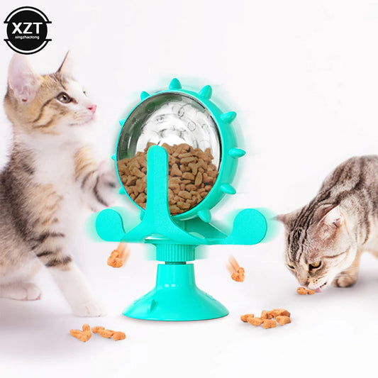 Spinning Interactive Treat Leaking Toy for Small Cats and Dogs