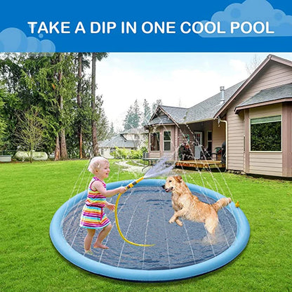 Outdoor Summer Dog Splash Sprinkler Pad