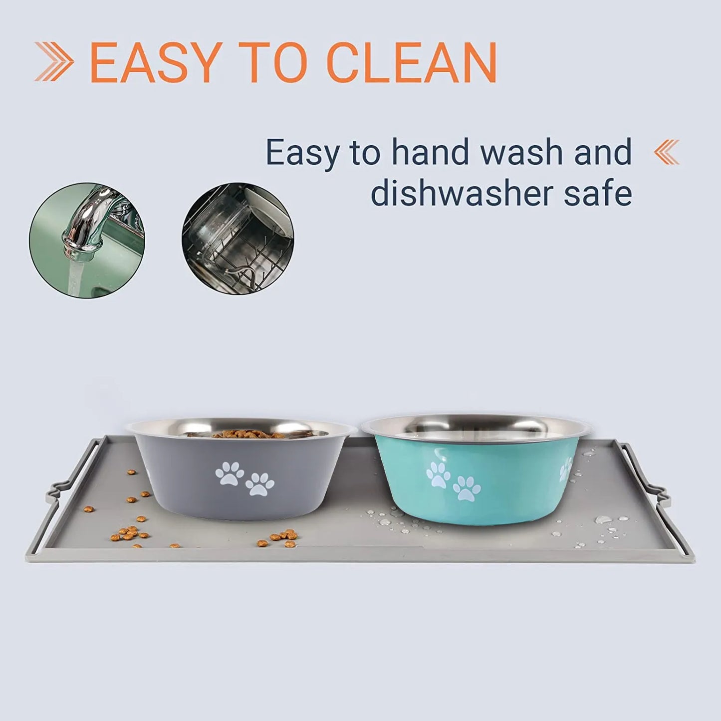 Anti-Slip Dog Bowls for Food and Drink