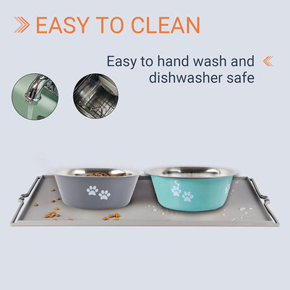 Anti-Slip Dog Bowls for Food and Drink