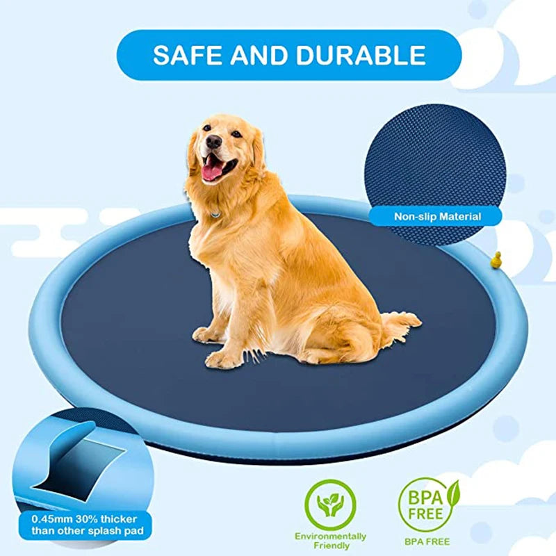 Outdoor Summer Dog Splash Sprinkler Pad