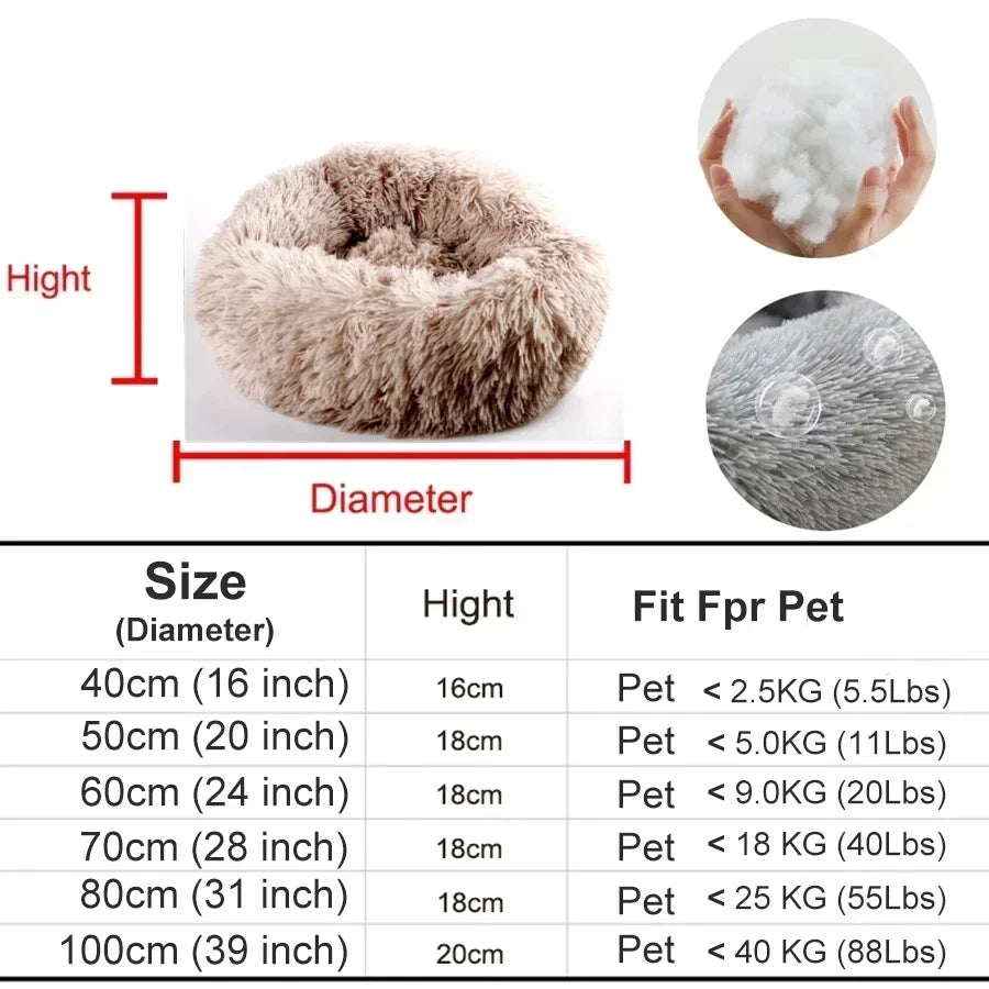 Furry Dog and Cat Bed
