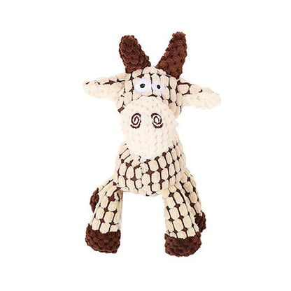 Squeaky Plush Animal Toy for Dogs – Tough & Fun
