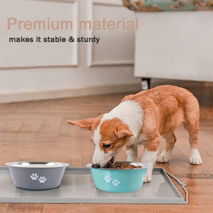 Anti-Slip Dog Bowls for Food and Drink