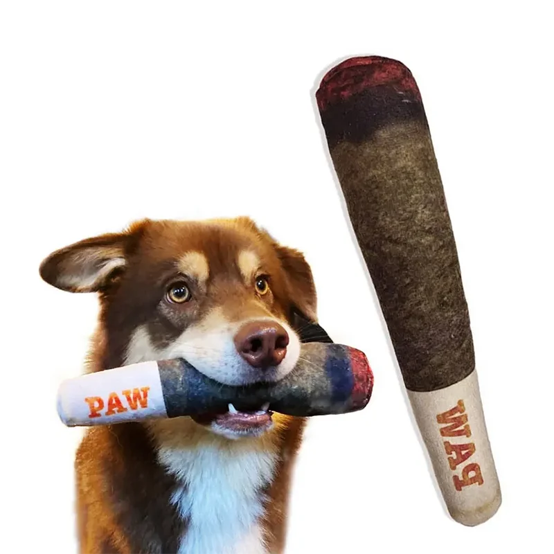 Squeaky Plush Weed Joint – Perfect Dog Gift