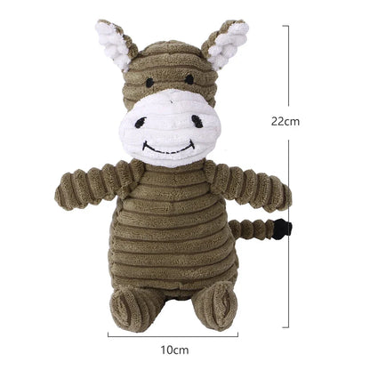 Squeaky Plush Animal Toy for Dogs – Tough & Fun