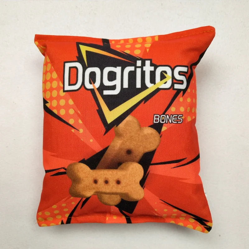 Crisp Bag Dog Squeaker Pillow Toy
