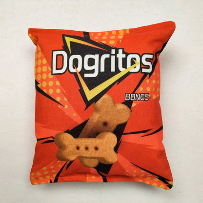 Crisp Bag Dog Squeaker Pillow Toy