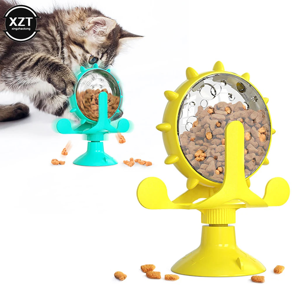 Spinning Interactive Treat Leaking Toy for Small Cats and Dogs