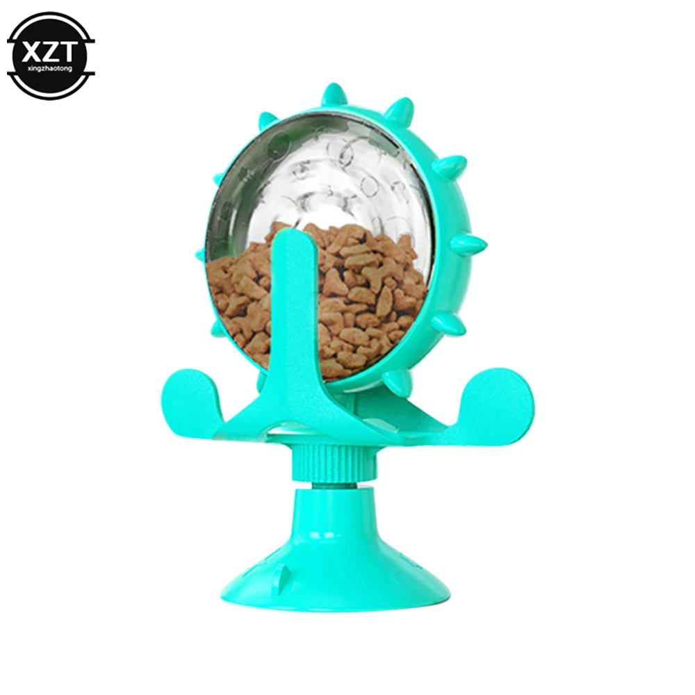 Spinning Interactive Treat Leaking Toy for Small Cats and Dogs