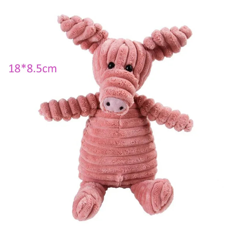 Squeaky Plush Animal Toy for Dogs – Tough & Fun