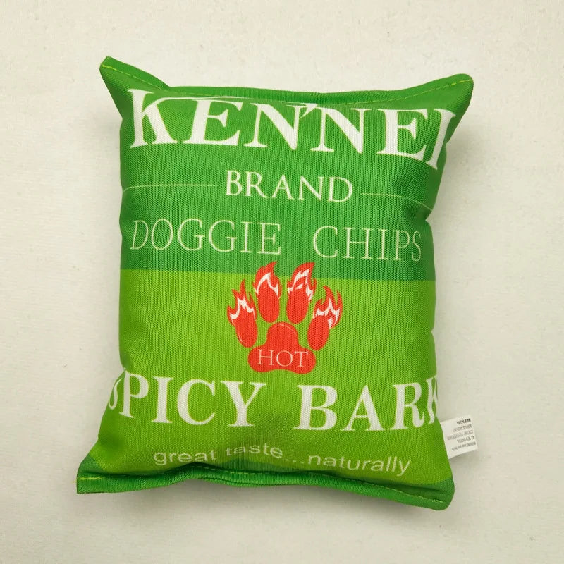 Crisp Bag Dog Squeaker Pillow Toy