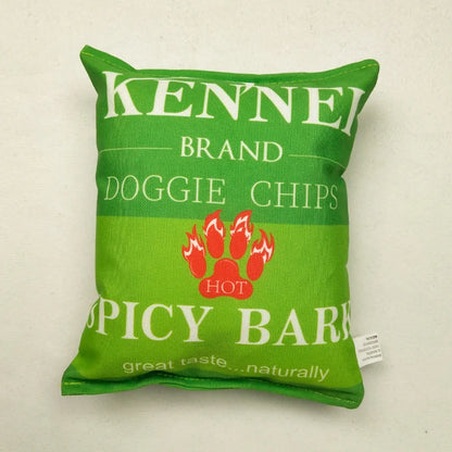 Crisp Bag Dog Squeaker Pillow Toy